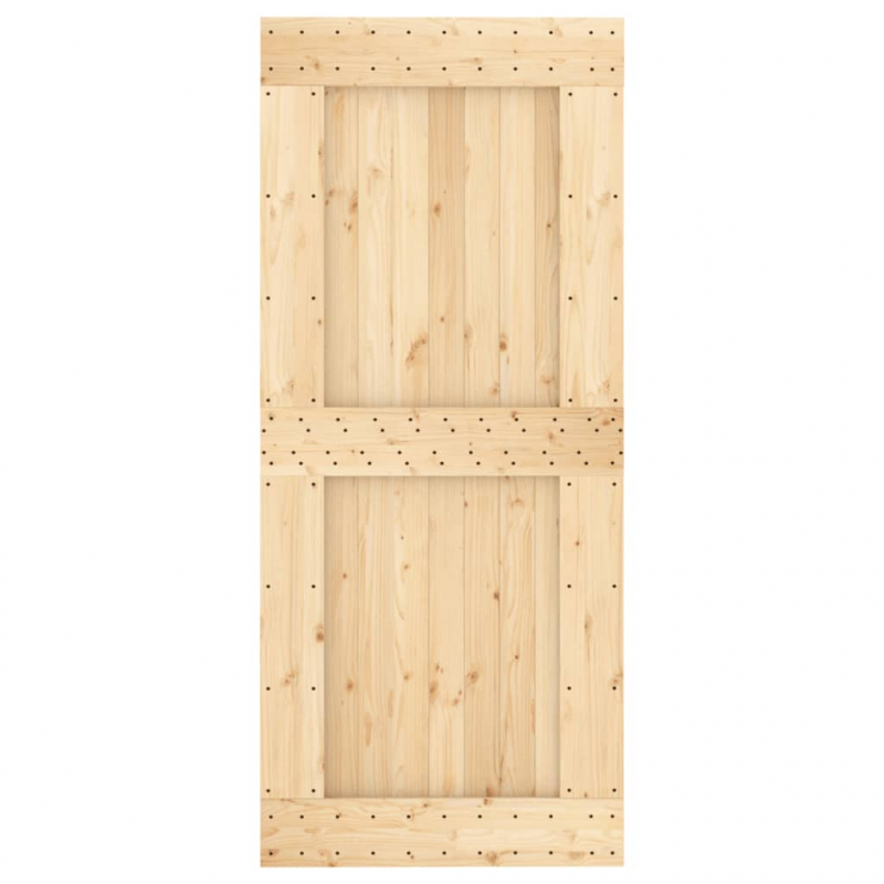 Schiebetür mit Beschlag 90x210 cm Massivholz Kiefer