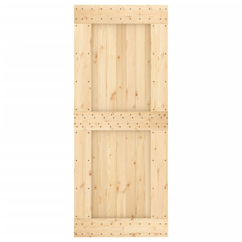 Schiebetür mit Beschlag 85x210 cm Massivholz Kiefer