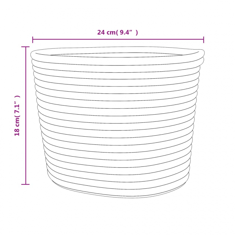 Aufbewahrungskörbe 2 Stk. Grau und Weiß Ø24x18 cm Baumwolle