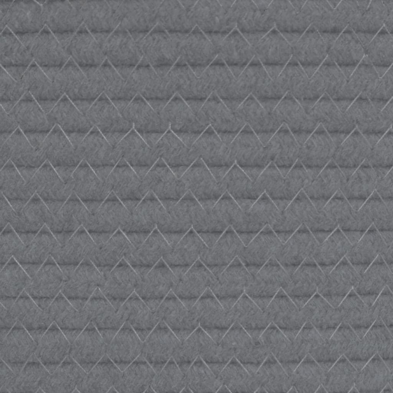 Aufbewahrungskorb Grau und Weiß Ø43x38 cm Baumwolle