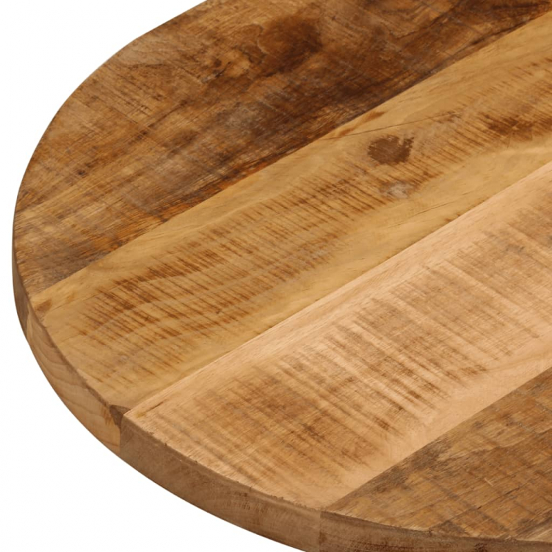 Tischplatte 80x40x2,5 cm Oval Raues Massives Mangoholz