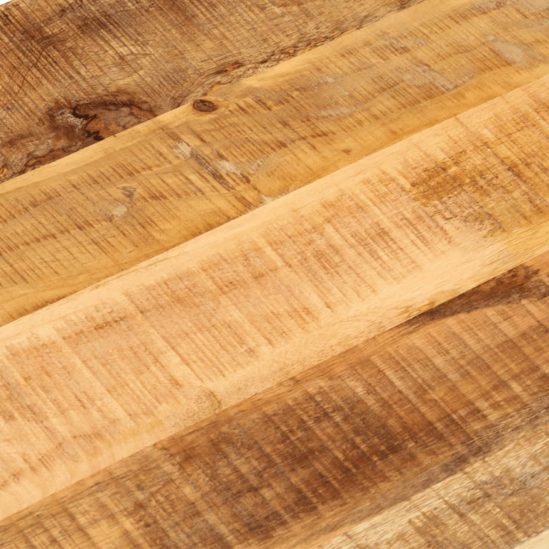 Tischplatte 140x60x3,8 cm Oval Raues Massives Mangoholz