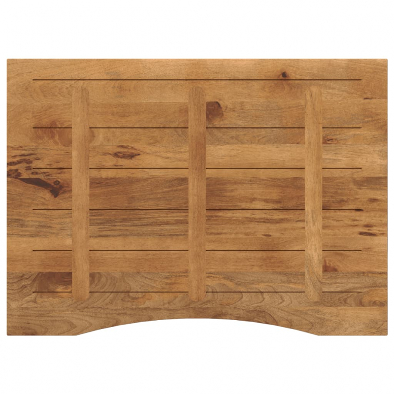 Schreibtischplatte mit Aussparung 100x80x2,5cm Massivholz Mango