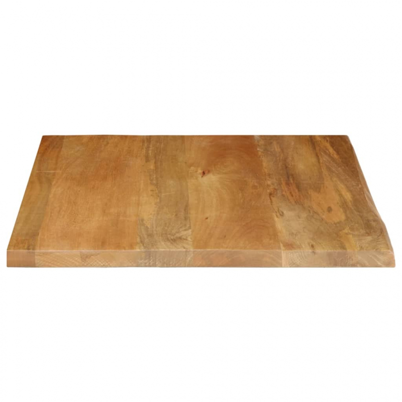 Tischplatte mit Baumkante 80x80x2,5 cm Massivholz Mango