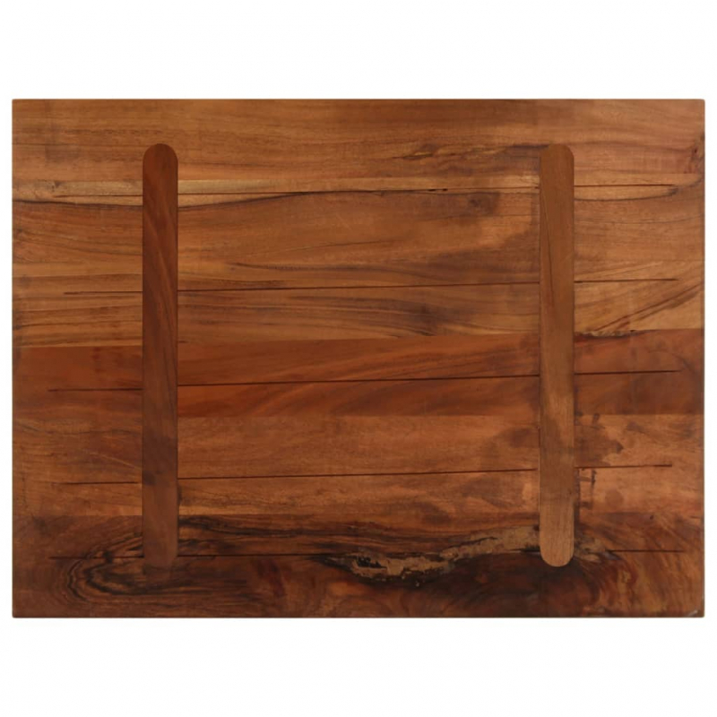 Tischplatte 80x50x2,5 cm Rechteckig Altholz Massiv