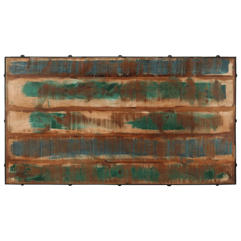 Couchtisch mit Rollen Altholz Massiv 100x55x26 cm