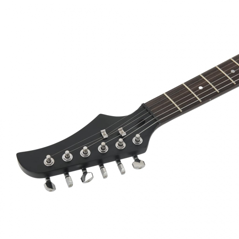 E-Gitarre für Anfänger mit Tasche Schwarz 4/4 39
