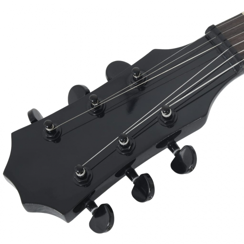 E-Gitarre für Kinder mit Tasche Schwarz 3/4 30