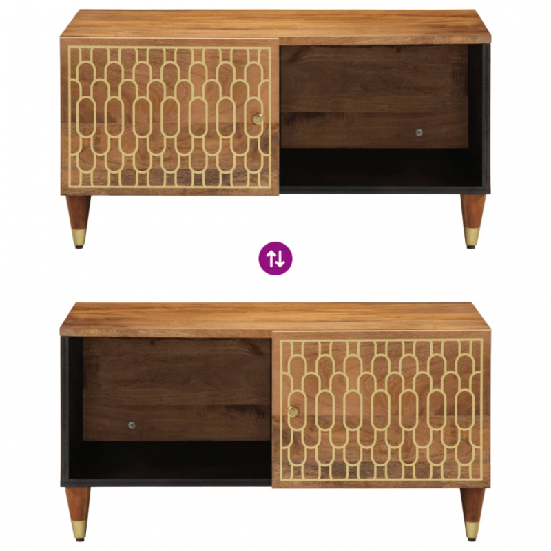 Couchtisch 80x50x40 cm Massivholz Mango