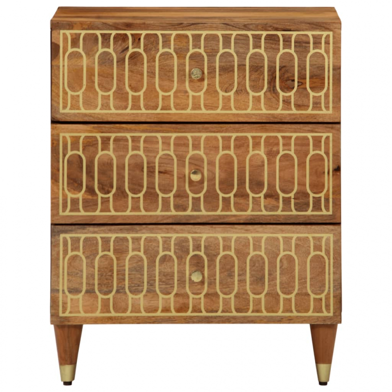 Nachttisch 50x33x62 cm Massivholz Mango