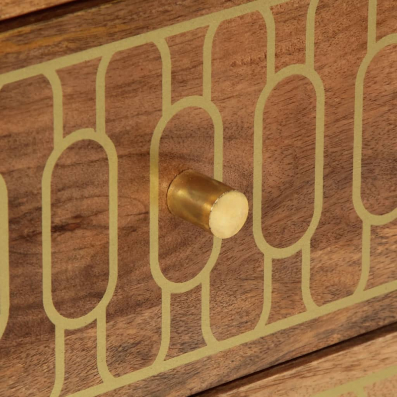 Nachttisch 50x33x62 cm Massivholz Mango