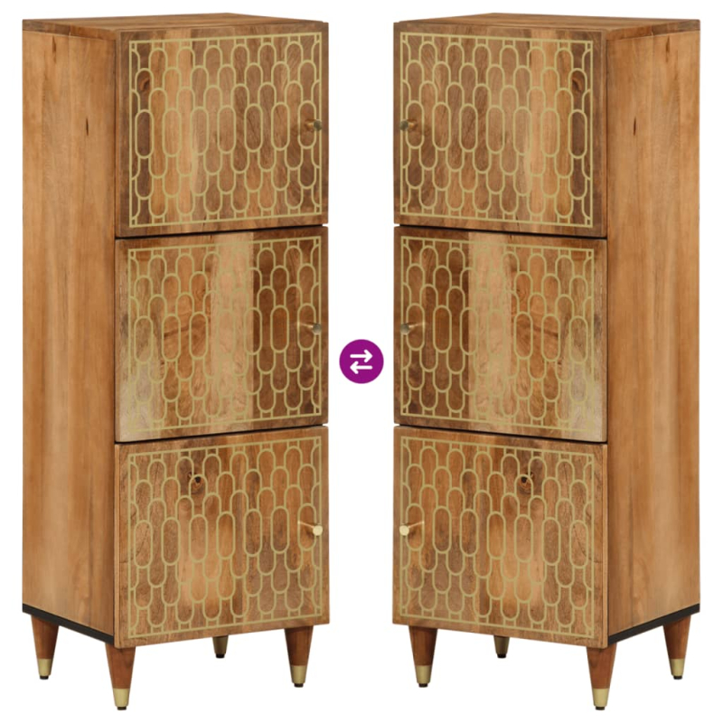 Highboard 40x33x110 cm Massivholz Mango