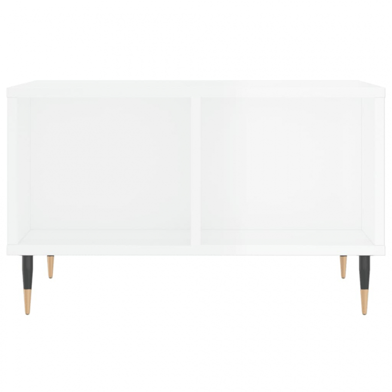 Couchtisch Hochglanz-Weiß 60x50x36,5 cm Holzwerkstoff