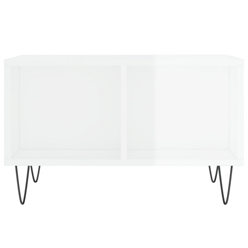 Couchtisch Hochglanz-Weiß 60x50x36,5 cm Holzwerkstoff