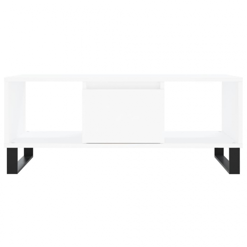 Couchtisch Weiß 90x50x36,5 cm Holzwerkstoff