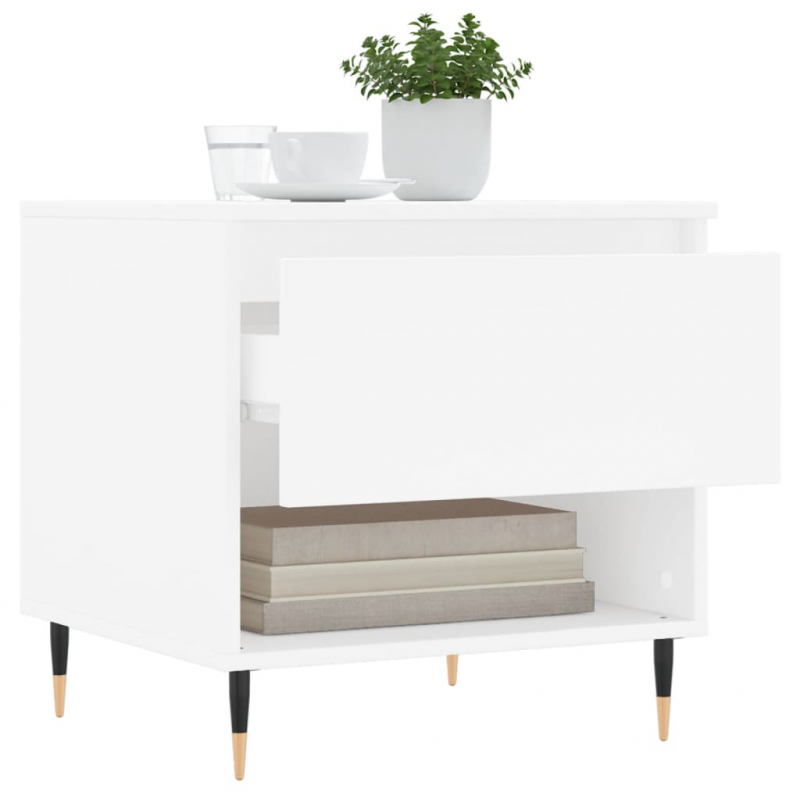 Couchtisch Weiß 50x46x50 cm Holzwerkstoff