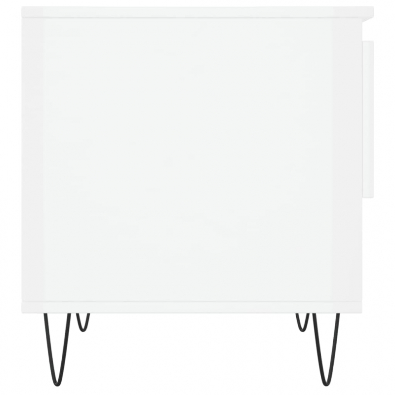 Couchtische 2 Stk. Hochglanz-Weiß 50x46x50 cm Holzwerkstoff