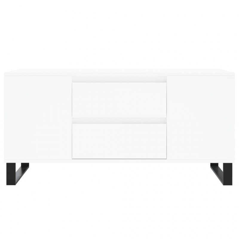 Couchtisch Weiß 102x44,5x50 cm Holzwerkstoff