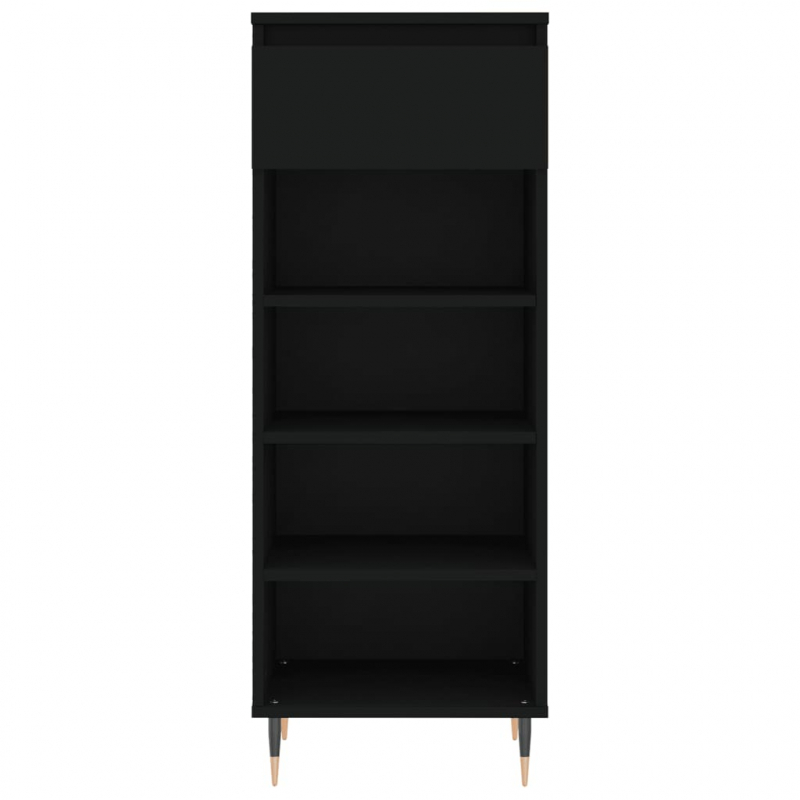 Schuhschrank Schwarz 40x36x105 cm Holzwerkstoff