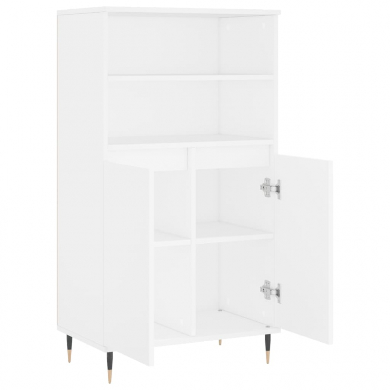 Highboard Weiß 60x36x110 cm Holzwerkstoff