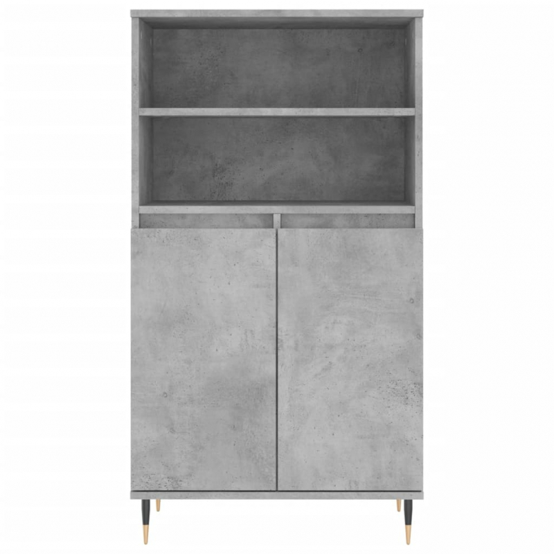Highboard Betongrau 60x36x110 cm Holzwerkstoff