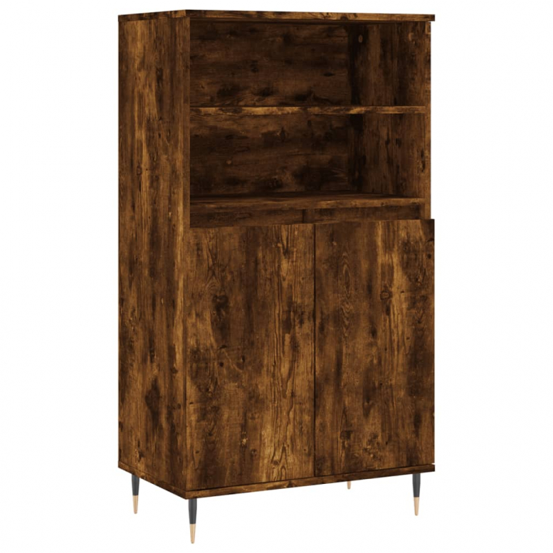 Highboard Räuchereiche 60x36x110 cm Holzwerkstoff