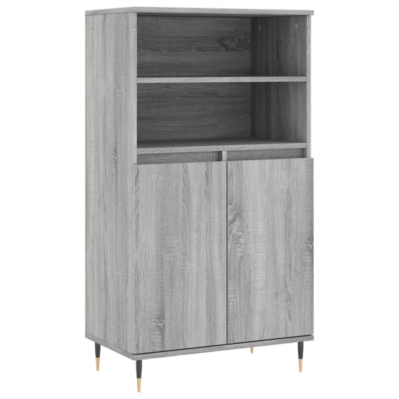 Highboard Grau Sonoma 60x36x110 cm Holzwerkstoff