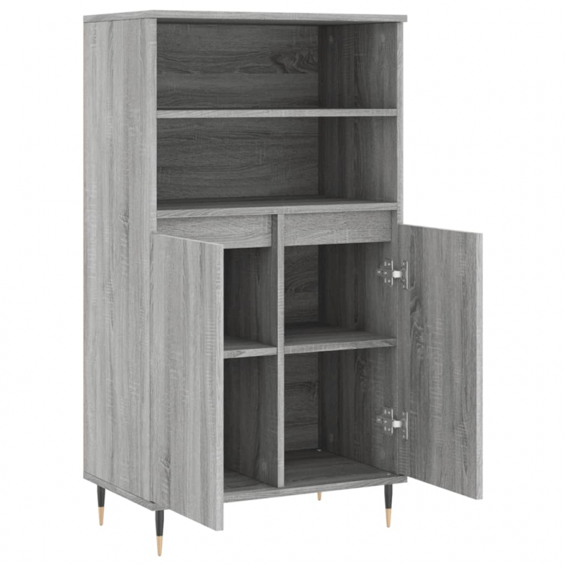 Highboard Grau Sonoma 60x36x110 cm Holzwerkstoff