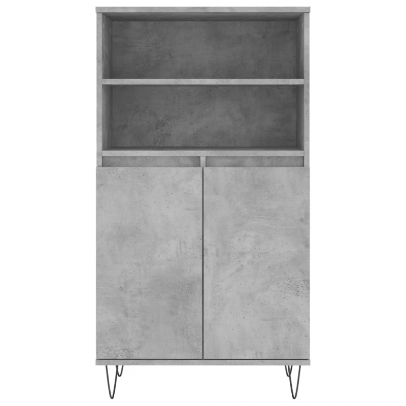 Highboard Betongrau 60x36x110 cm Holzwerkstoff