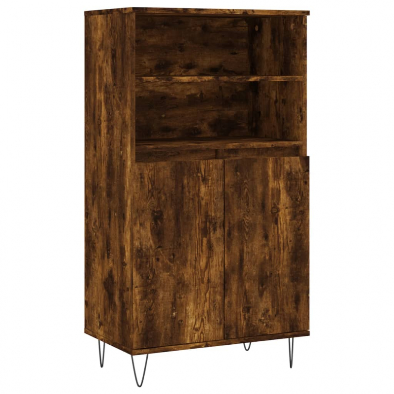 Highboard Räuchereiche 60x36x110 cm Holzwerkstoff