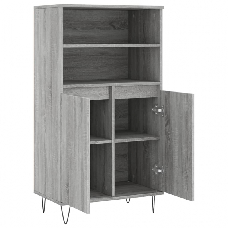 Highboard Grau Sonoma 60x36x110 cm Holzwerkstoff