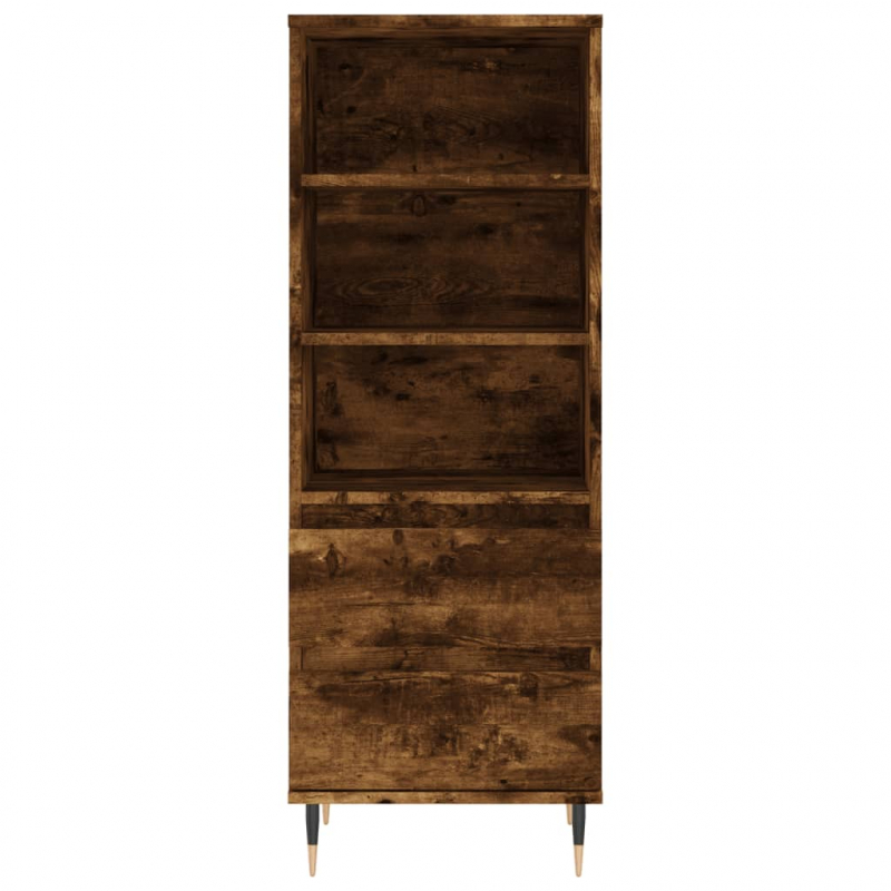 Highboard Räuchereiche 40x36x110 cm Holzwerkstoff