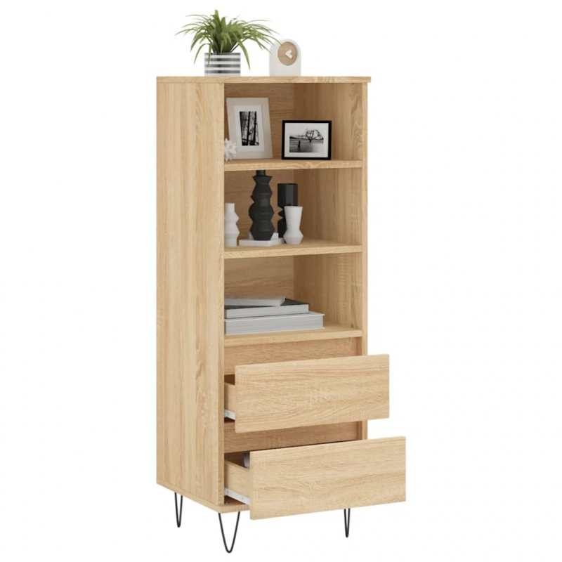 Highboard Sonoma-Eiche 40x36x110 cm Holzwerkstoff