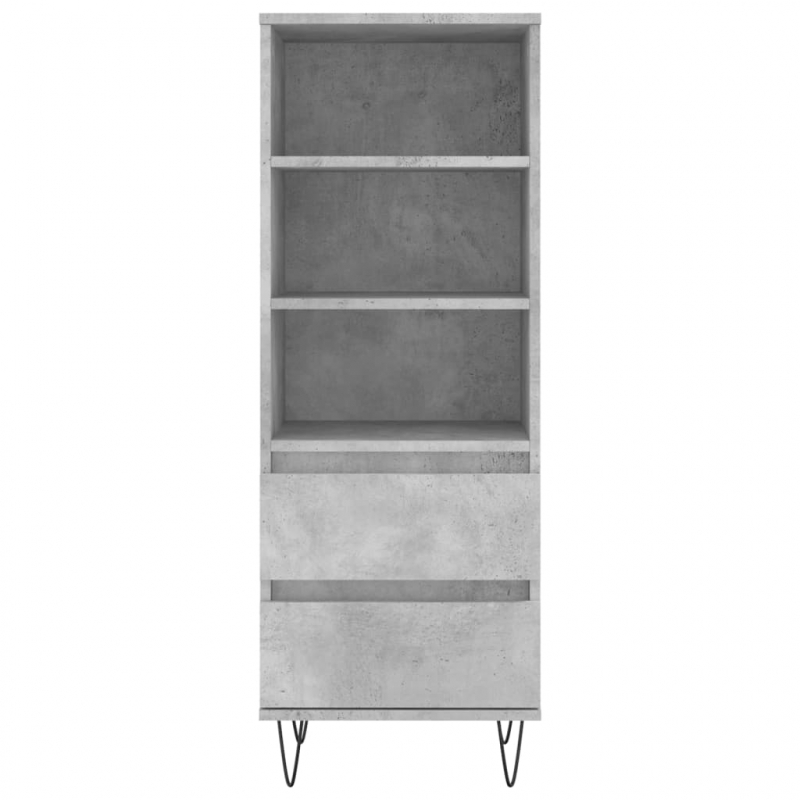 Highboard Betongrau 40x36x110 cm Holzwerkstoff