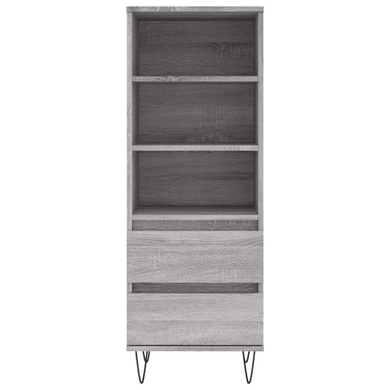 Highboard Grau Sonoma 40x36x110 cm Holzwerkstoff