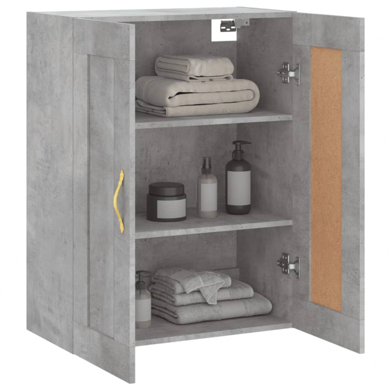 Wandschrank Betongrau 69,5x34x90 cm Holzwerkstoff