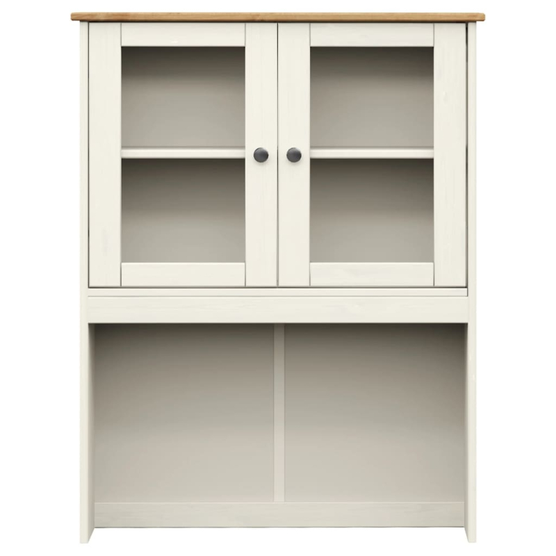 Highboard VIGO Weiß 80x40x176 cm Massivholz Kiefer