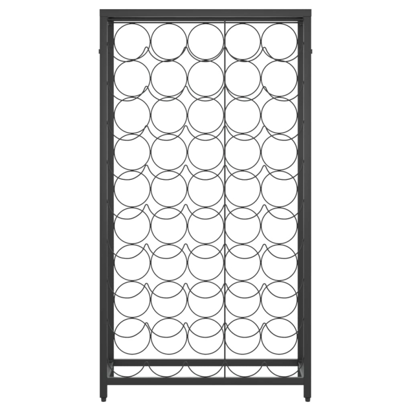 Weinregal für 45 Flaschen Schwarz 54x18x100 cm Schmiedeeisen