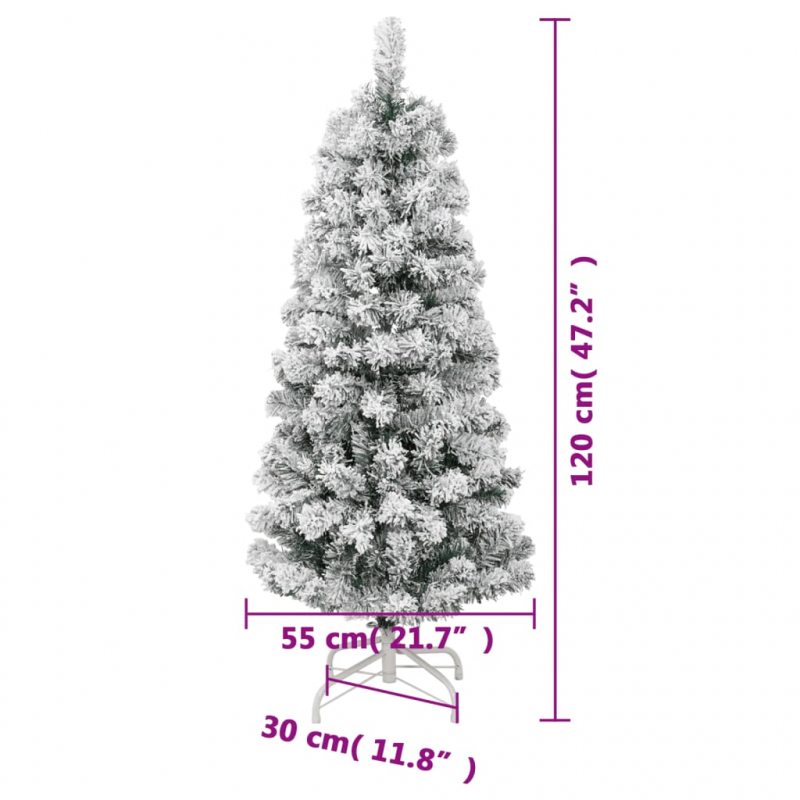 Künstlicher Weihnachtsbaum Klappbar Beschneit 120 cm