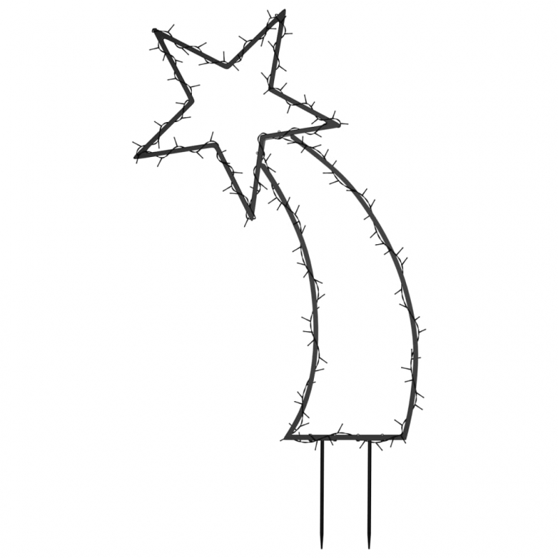 Sternschnuppe mit Erdspießen und 115 LEDs 89 cm