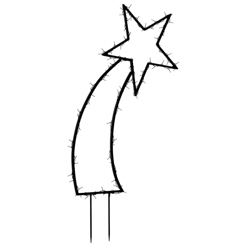 Sternschnuppe mit Erdspießen und 115 LEDs 89 cm