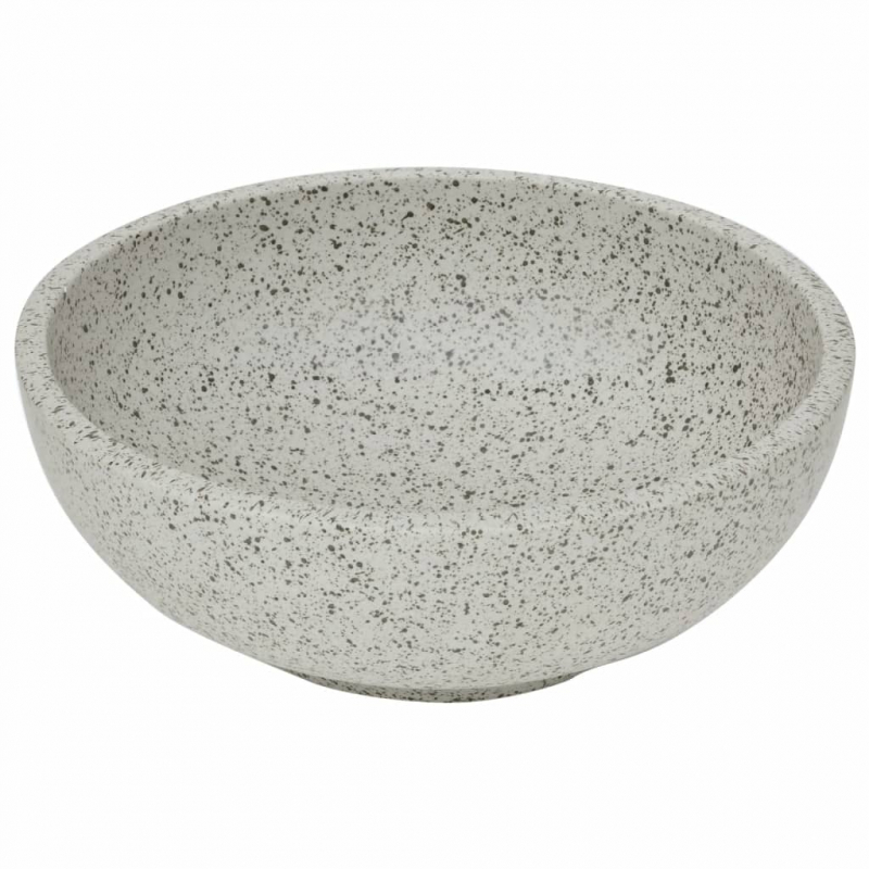 Aufsatzwaschbecken Grau Rund Ø41x14 cm Keramik