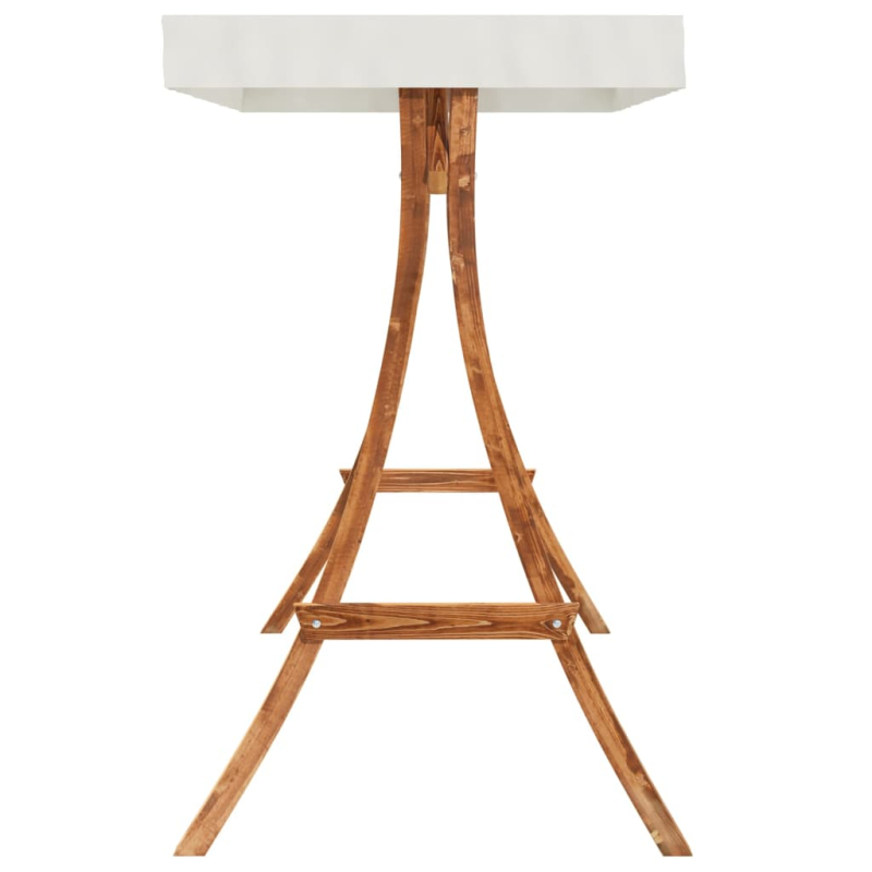 Hollywoodschaukel mit Dach Massivholz Fichte mit Teak-Finish