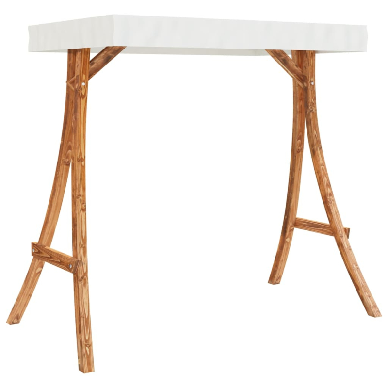 Hollywoodschaukel mit Auflage und Dach Massivholz Fichte