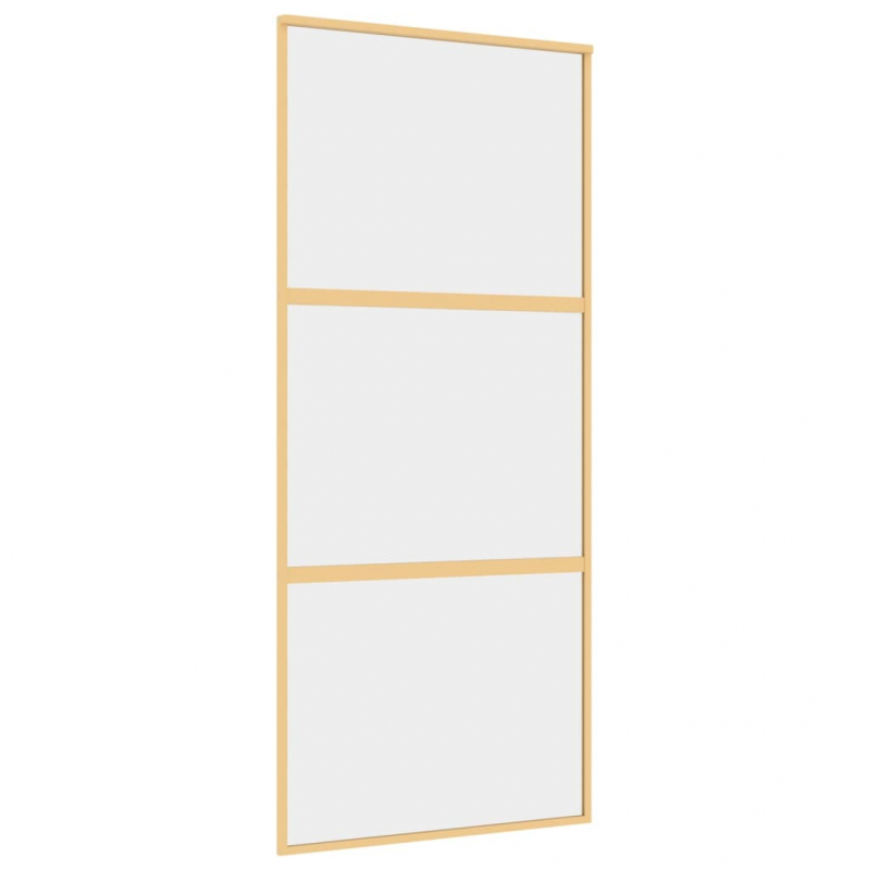 Schiebetür Golden 90x205 cm ESG-Klarglas und Aluminium