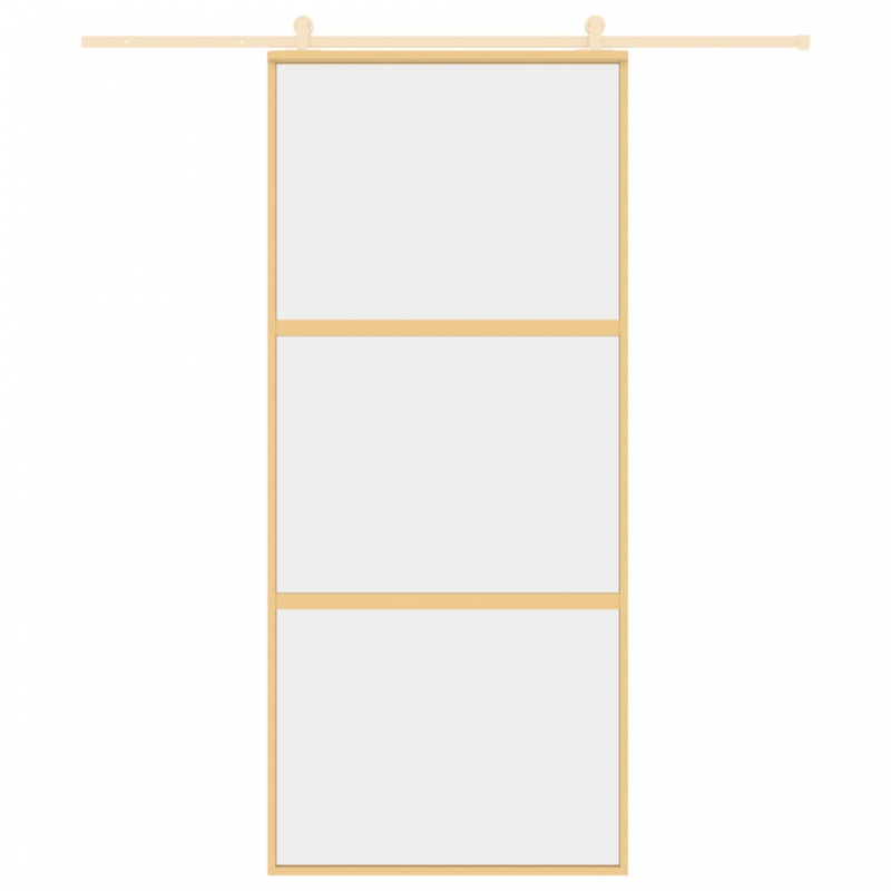 Schiebetür Golden 90x205 cm ESG-Klarglas und Aluminium