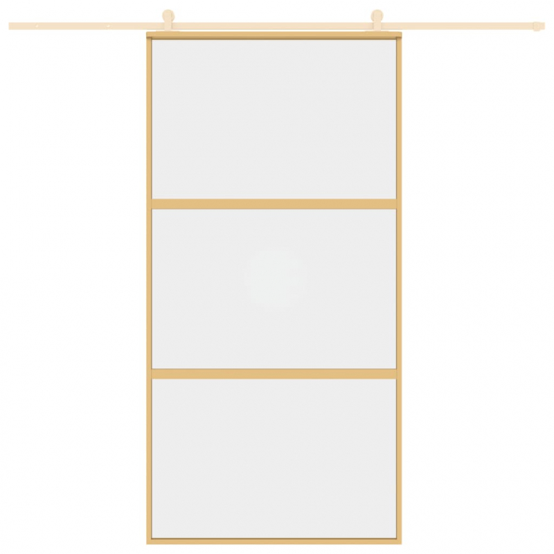 Schiebetür Golden 102,5x205 cm ESG-Klarglas und Aluminium