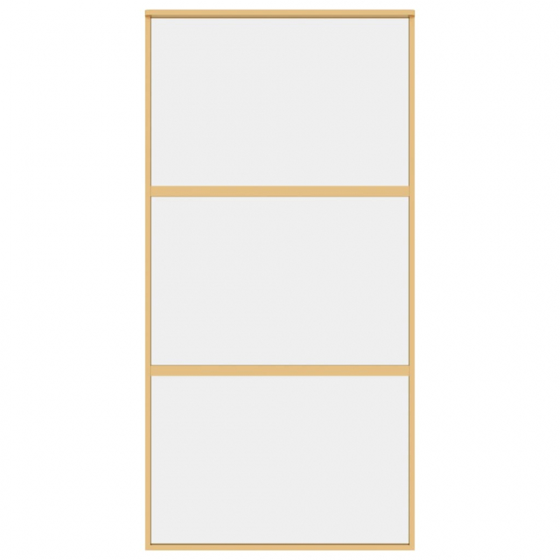 Schiebetür Golden 102,5x205 cm ESG-Klarglas und Aluminium