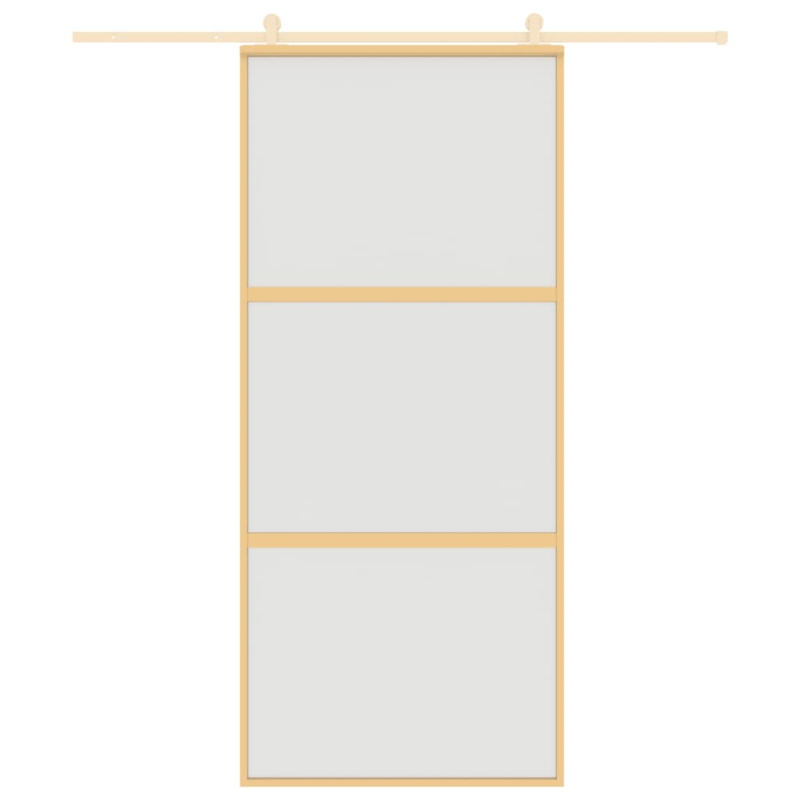 Schiebetür Golden 90x205 cm Matt ESG-Glas und Aluminium