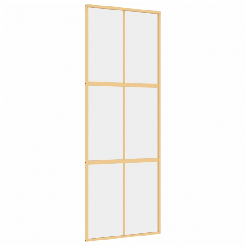 Schiebetür Golden 76x205 cm ESG-Klarglas und Aluminium
